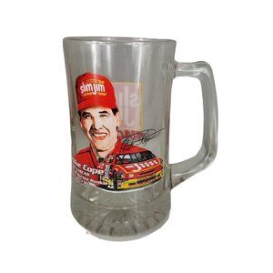 Mike Cope Slim Jim Racing Team Glass Mug With Handle 6.5" NASCAR Vintage Design